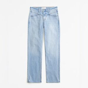 Abercrombie & Fitch Blue Curve Love Mid Rise 90s Straight Jean size 26 EUC